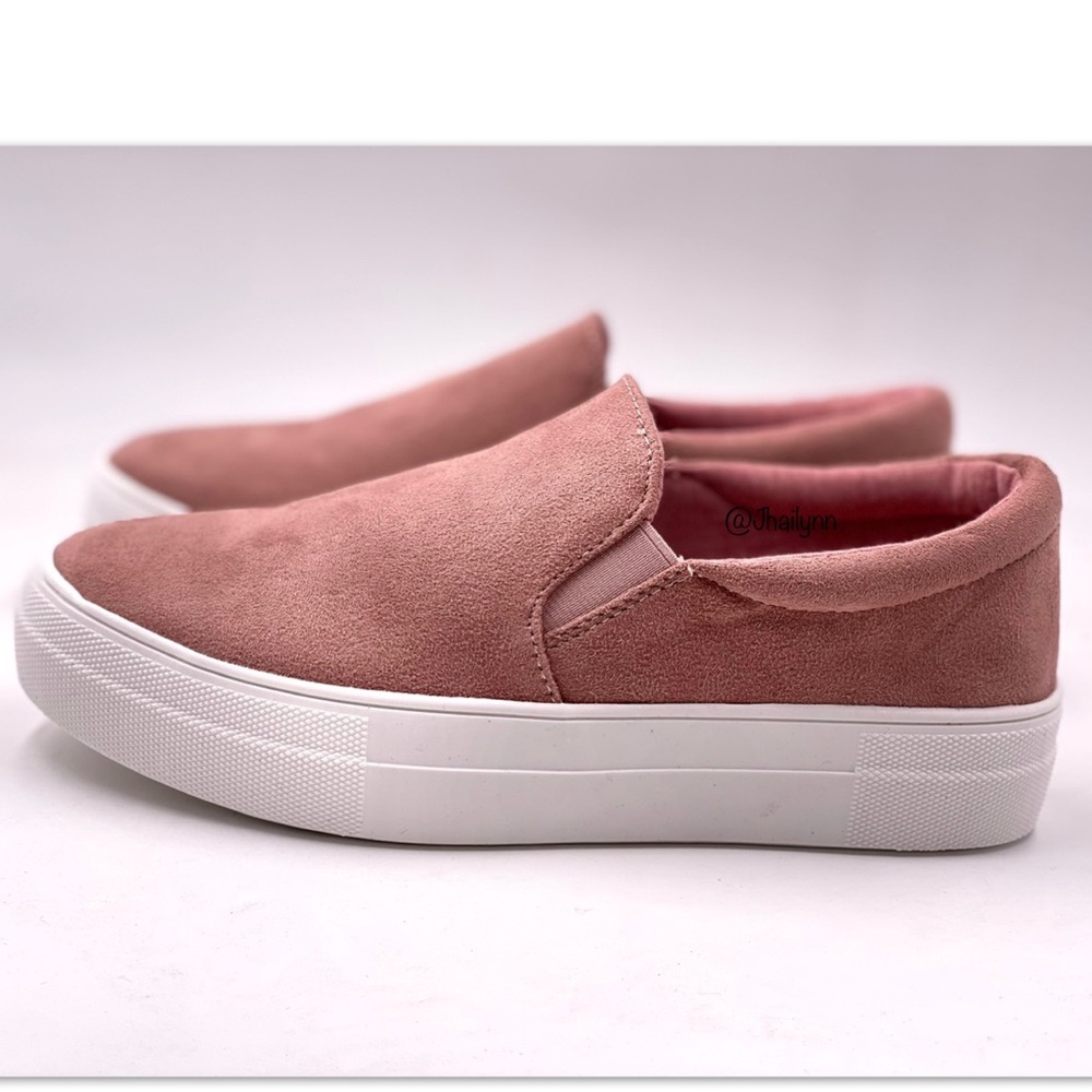 Mauve Soft micro suede slip on sneaker - Picture 7 of 10